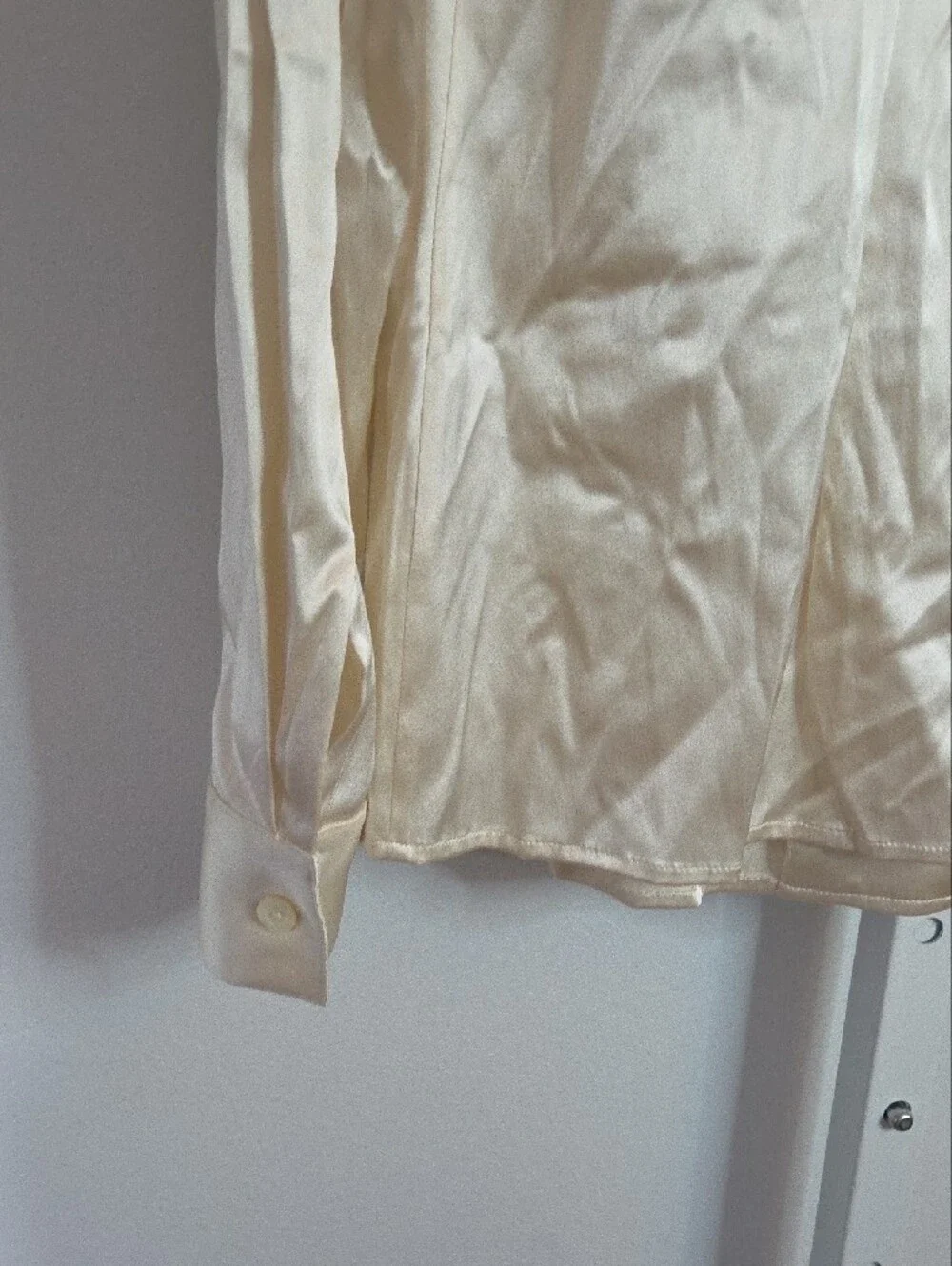 Preview Collection Petites Stretch Silk Blouse Cream Champagne Petite Large